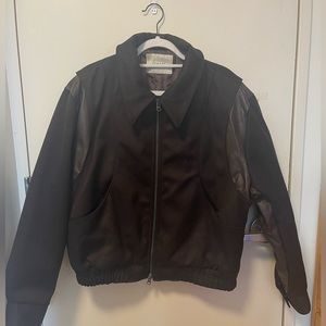 LEMARD Vegan leather cut varsity - Brown (Quilted)